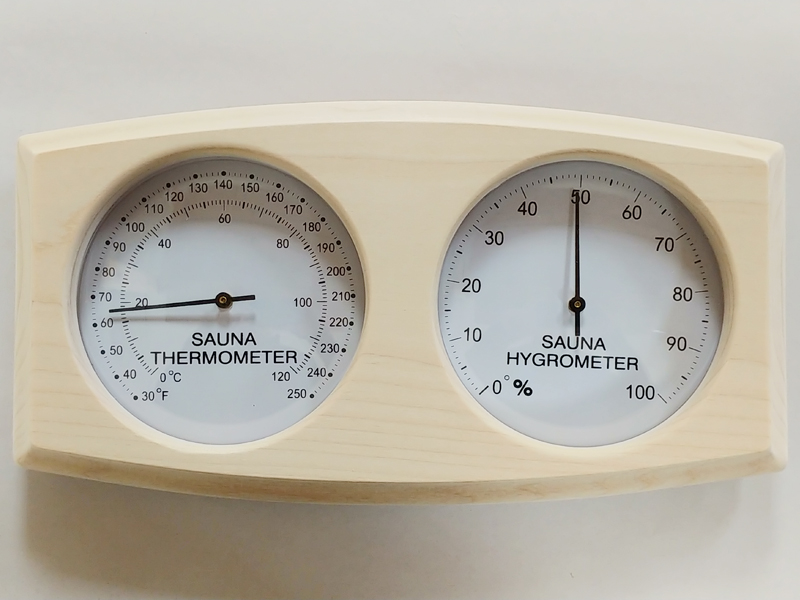 thumbnail image 2 of Sauna Thermometer & Hygrometer 2-in-1 - Fahrenheit Dial For Steam Rooms & Infrared Saunas 2 of 14